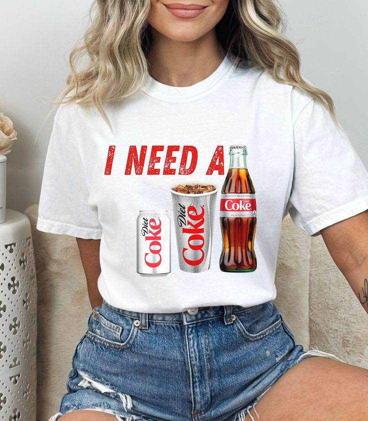 I Need a Soda Graphic T-Shirt for Women – Trendy Cotton Casual Tee